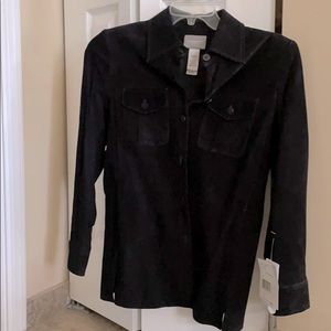 NWT Liz claiborne suede shirt/jacket petite